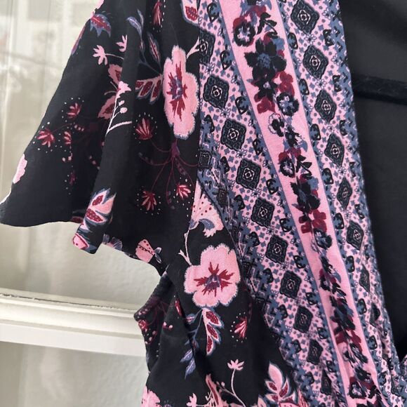 BONGO Dress Floral Faux Wrap Long Maxi Womens S - Picture 7 of 12